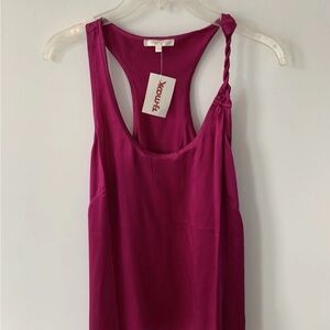 Marty M pure silk braided Women's Magenta Tank Top medium NWT